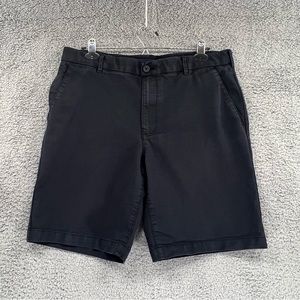 Izod Chino Shorts Flat Front Dark Blue Women Size 34 x 9.5